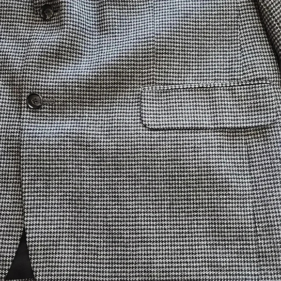 Men's Stafford Wool Blazer Black/Gray, PreOwned - Picture 6 of 11